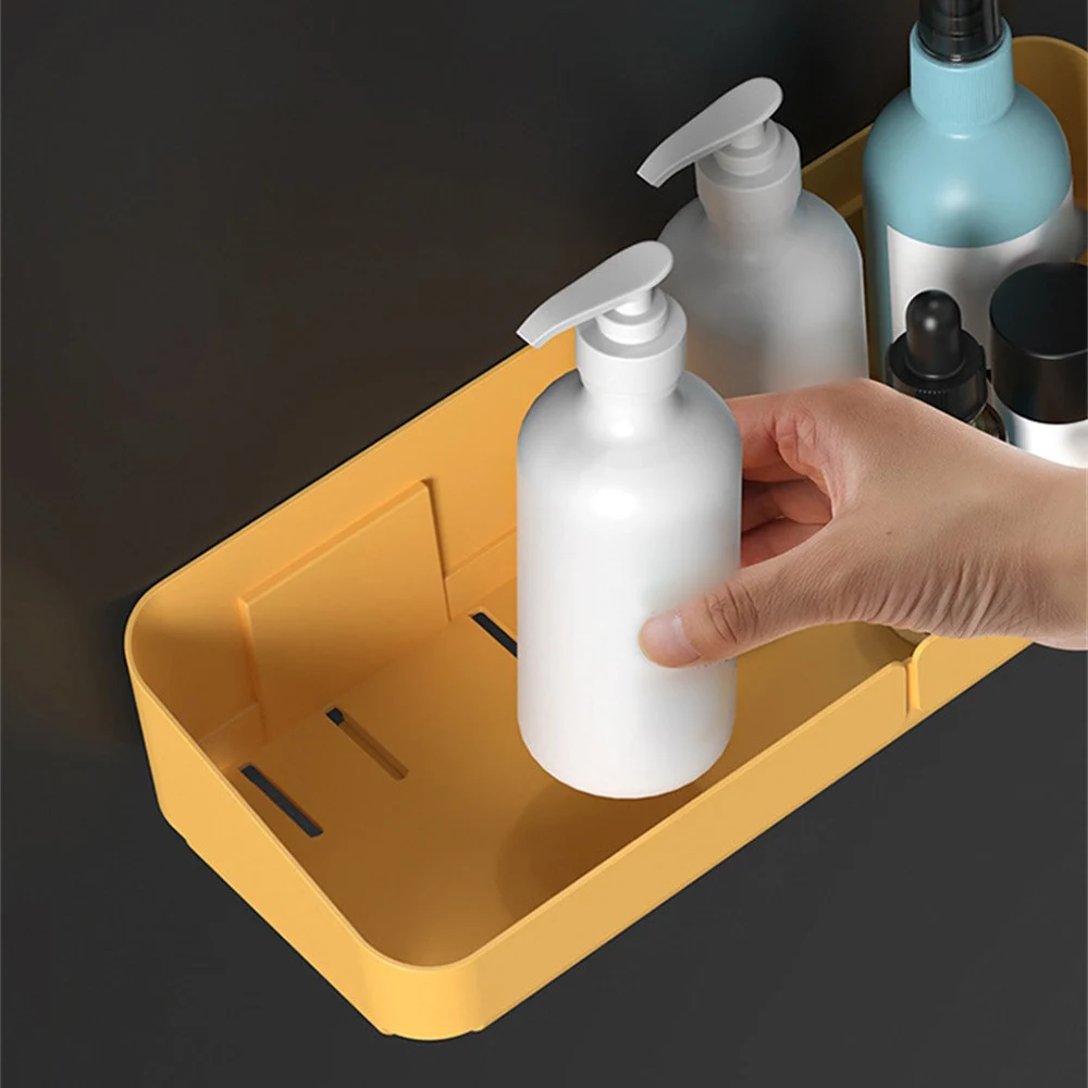 Storage Rack Shelf Wall Spice Organizer For Cosmetics Bathroom Without Drilling Kitchen Convenience Shower Accessory Bathroom 5