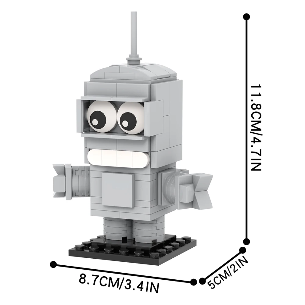 MOOXI Cartoon Brick 110Pcs Future World Robot Model Parts BrickHeadsed MOC Figure Building Blocks Kids Toys For Children MOC1066