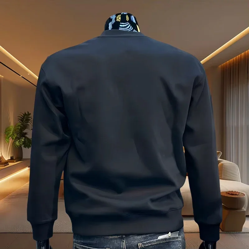 Men's Polyester Long Sleeved Hoodie for Spring Autumn