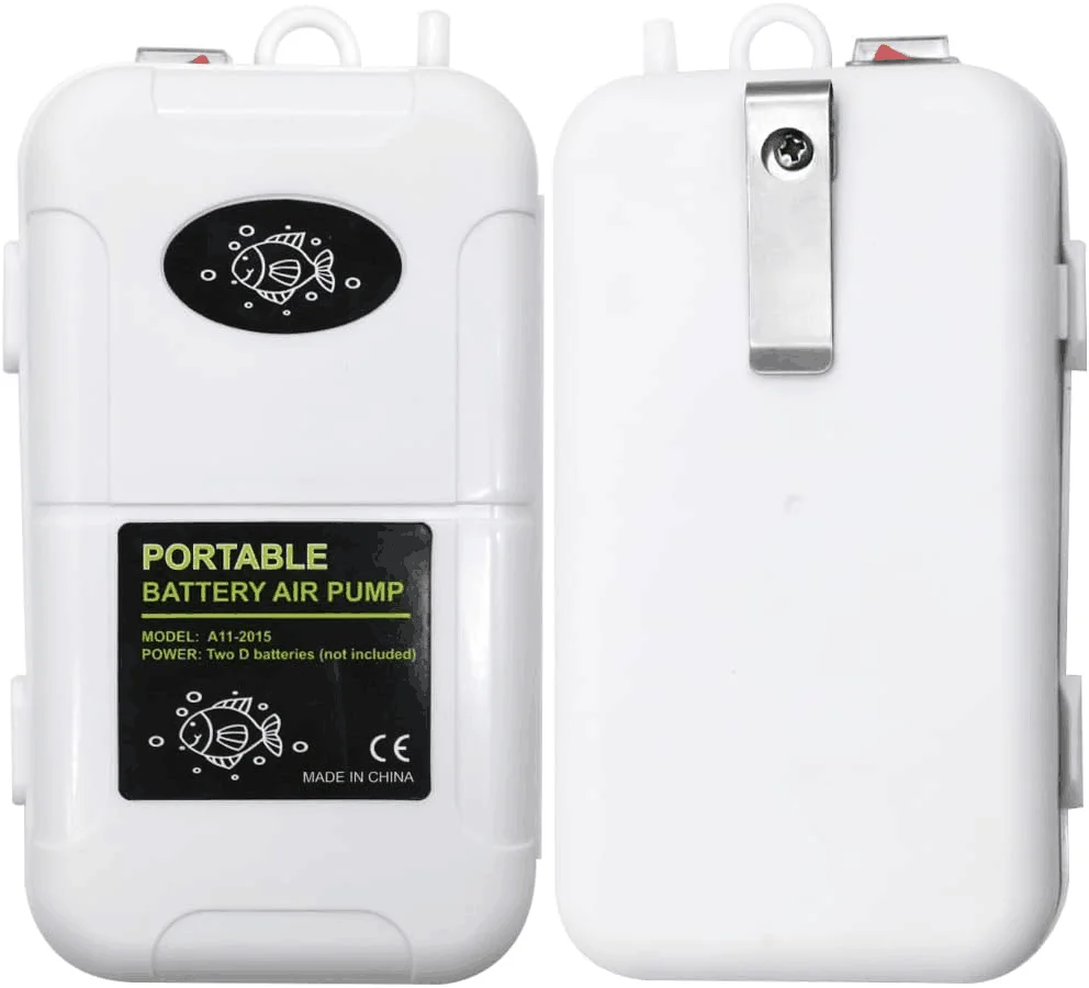 Portable Battery Air Pump for fishing trips, 6 Gallons Aeration Pump,Aquarium Air Pump With Stones, Outdoor & Outdoor Use