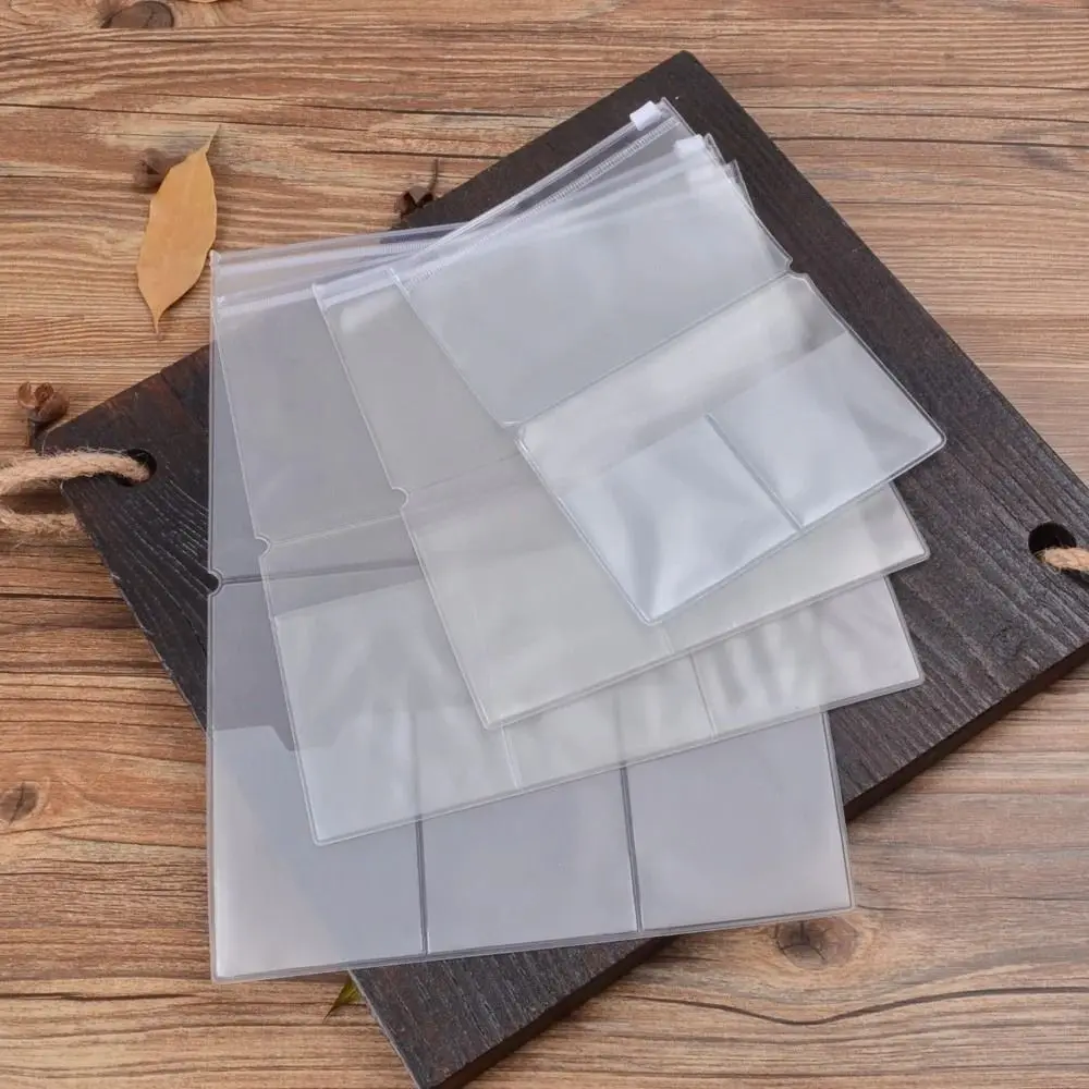 Borsa Con Cerniera In Pvc Per Midori Travelers Notebook Journal Planner Accessorio Porta Carte Di Credito Standard/Tasca/Passaporto