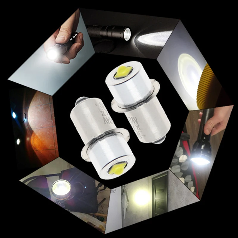 Akozon Lampadina LED Di Ricambio Per Torcia, 5W, 6-24V, P13.5S, 450 Lumen, Alta Luminosità, Facile Installazione, Upgrade Per Torcia Elettrica