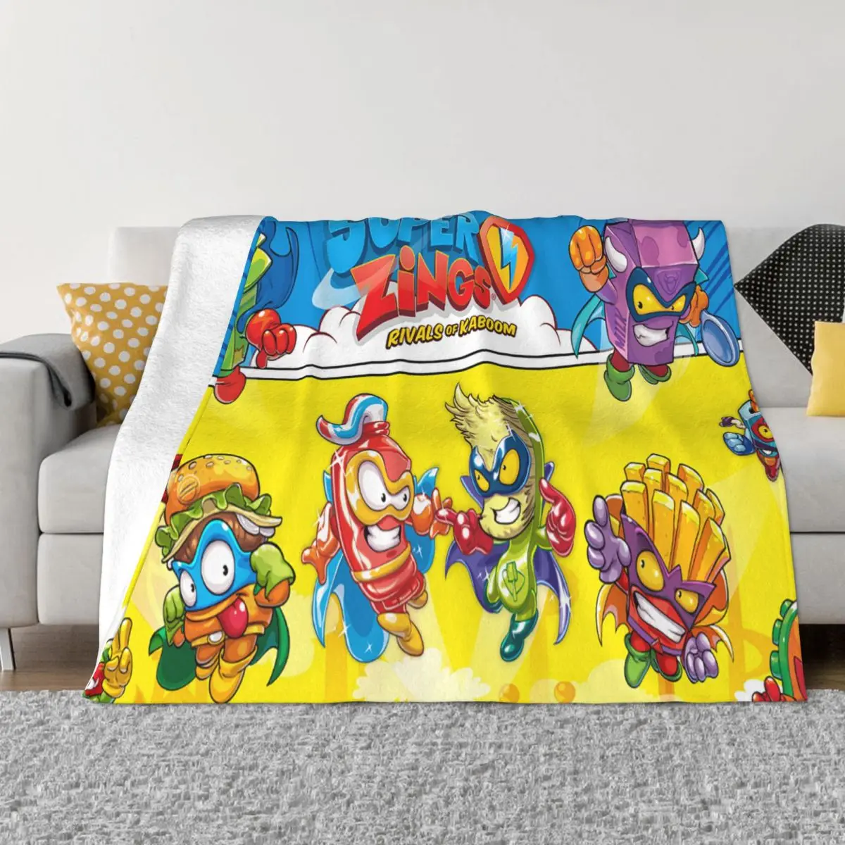 

Super Zings Game Blanket Sofa Cover Flannel Printed Kid Adult Gifts Cartoon Soft Throw Blankets for Home Couch Bedspreads