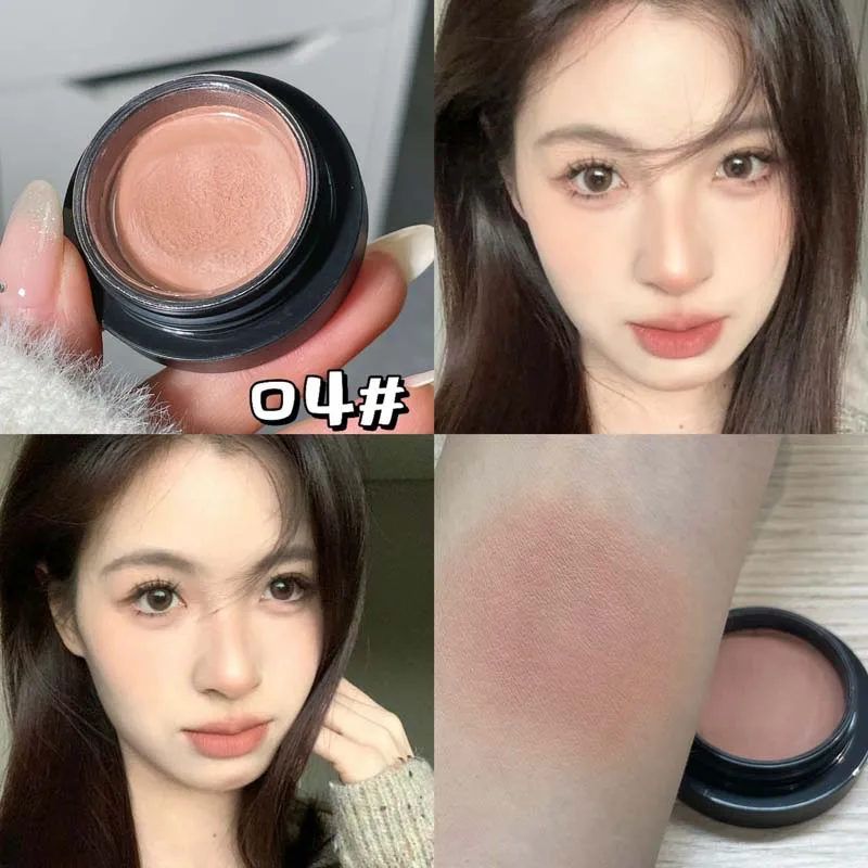 HERORANGE cotton gauze mist powder blusher cream with makeup and natural nude makeup girl matte potato mud rouge cream 4