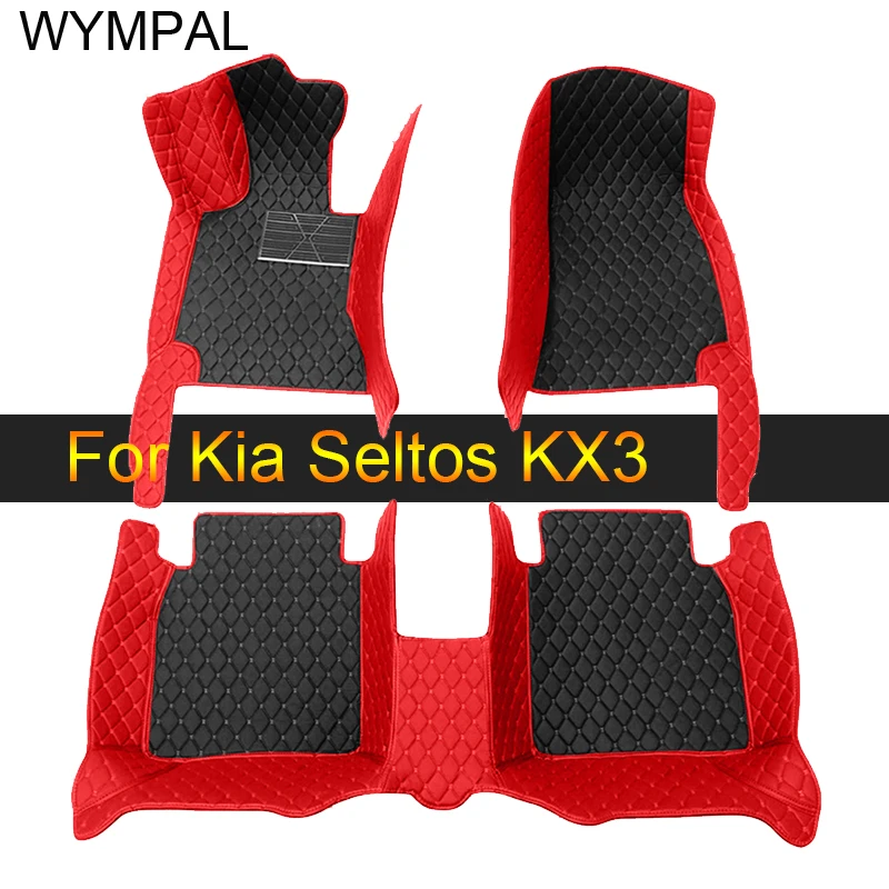 

Автомобильные коврики для Kia Seltos KX3 2023 2022 2021 2020, водонепроницаемые коврики для автостайлинга на заказ, аксессуары для интерьера, накладки для ног, коврики