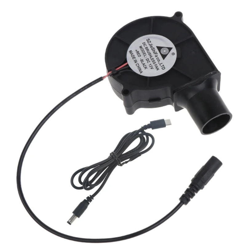 

Type C PD 12V BBQ Cooking Stove Blower Fan 2500RPM Air Blower Barbecue Fan Outdoor Camping Grill Cooking Fan Dropship