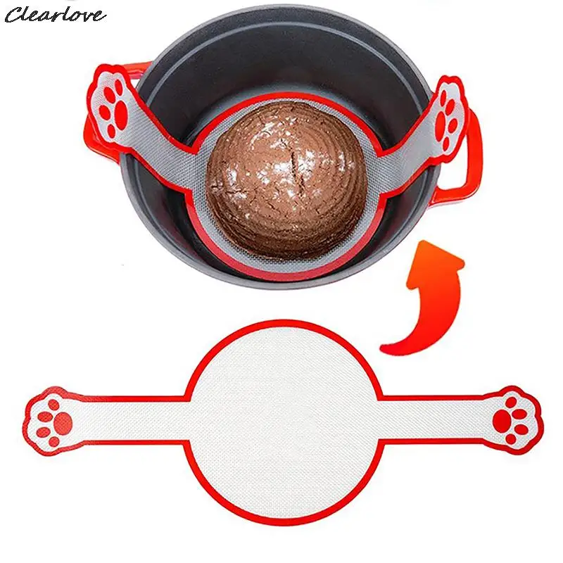 

Силиконовый коврик для выпечки с когтями для голландской духовки, для выпечки хлеба, с длинной ручкой, с ремешком, антипригарный кухонный коврик для выпечки, кондитерские изделия, аксессуары для выпечки