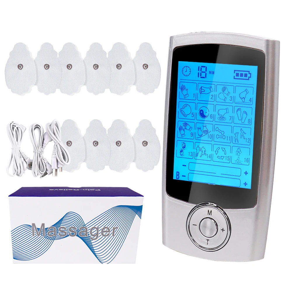 Tens Muscle Stimulator Myostimulator Acupuncture Apparatus Body Massage Digital Therapy Slimming Machine Electrostimulator
