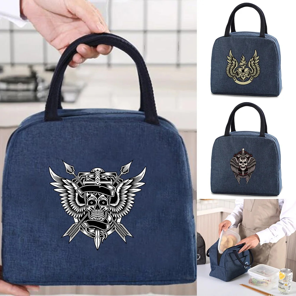 

Women Thermal Lunch Bags Portable Zipper Convenient Insulated Lunch Box Tote Keep Food Fresh Cooler Pouch for Picnic Outdoors