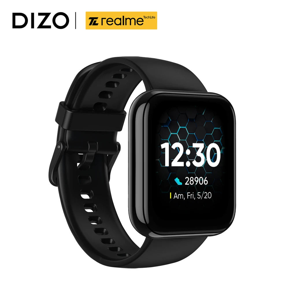 Realme DIZO Watch Pro Smart Watch GPS 1.75 inch High-res Full Touch Screen SpO2 & Heart Rate Monitor Sports Waterproof Men Women