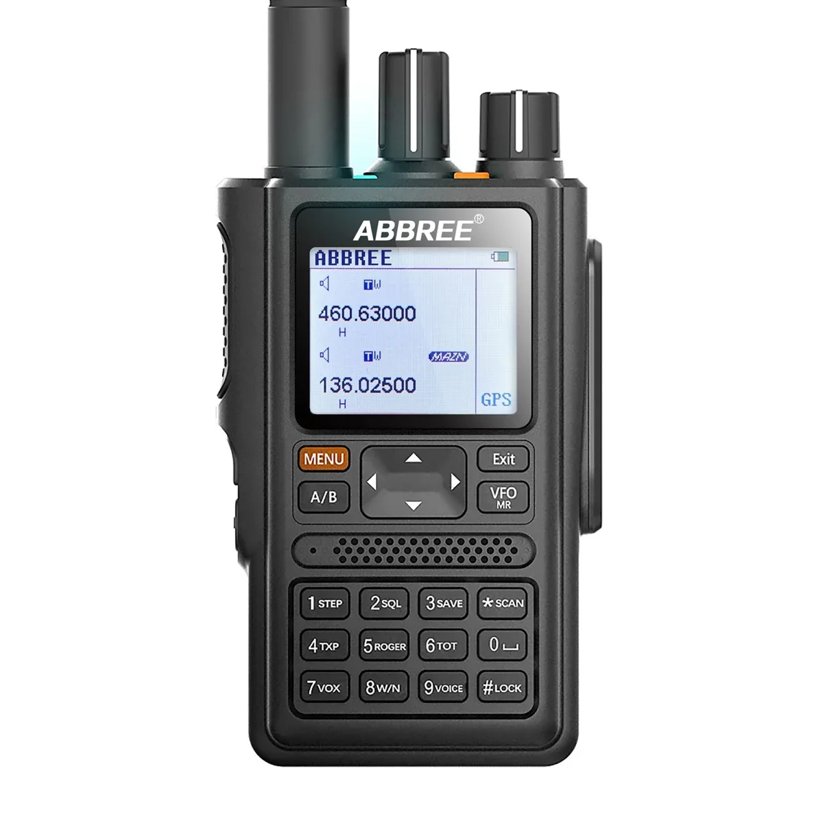 

ABBREE AR-F8 1.77LCD GPS 999CH GPS High Power All Bands(136-520MHz) Frequency/CTCSS Detection Long Range Walkie Talkie Radios