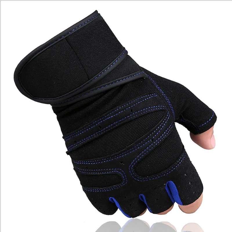 Cycling Gym Gloves Pink Wrist Support Non-Slip Elasticity Workout Gloves Sports Fingerless Woman Fitness Horizontal Bar