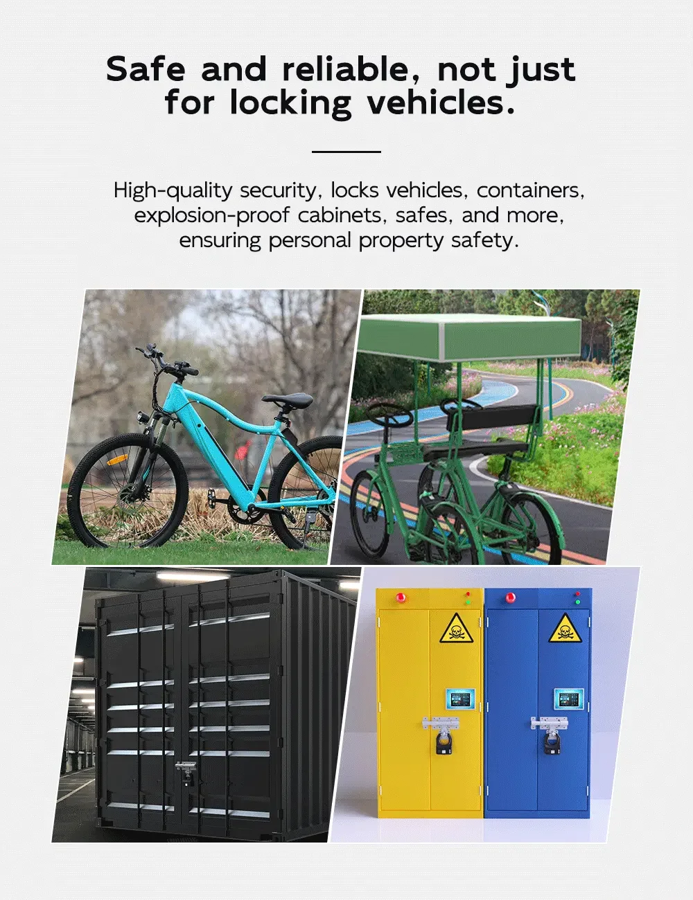 Bike Share QR Unlock IP67 Waterproof Bike Share Smart Lock App Server Control Anti-theft Lock 4g Global Positioning System