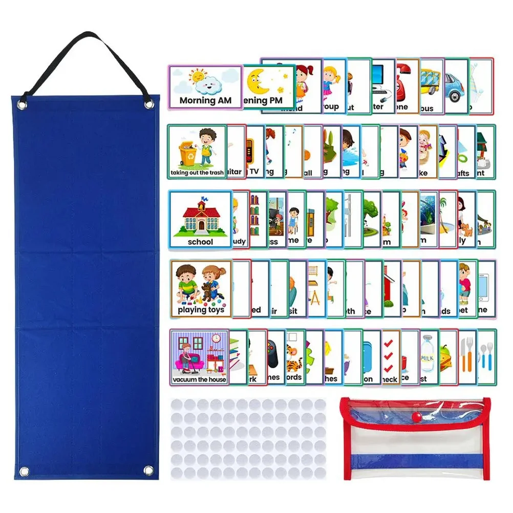 

Toddler Visual Schedule Calendar Chart Autism Learning Materials Learning Behavioral Tool Montessori Educational Toys Wall