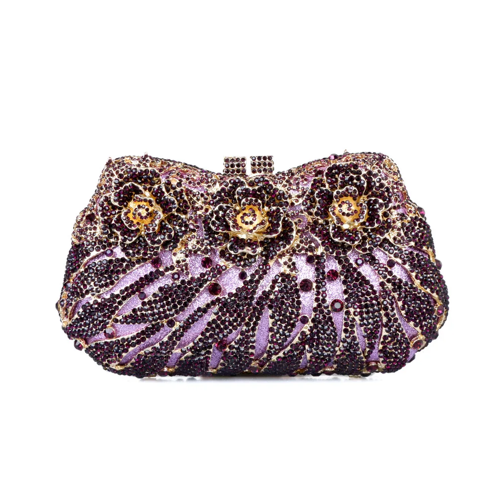 Ice Cream Rhinestone Evening Bag Womens Crystal Clutch Banquet Handbag Purse