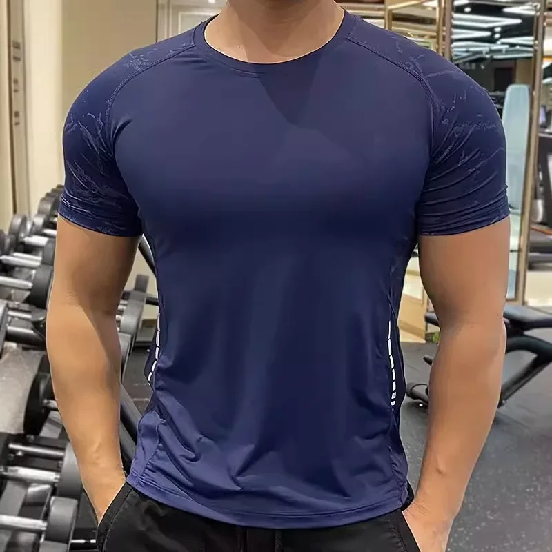 Men Sport T-shirt Quick Dry Short Sleevee Workout Gym TShirt Compression Fitness Running Tops Soft Summer T Shirt Men Rashgard 5
