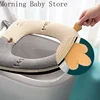 Cartoon Cat Shape Toilet Mat with Handle Thicken Plush Toilet Seat Cover Mat Universal Toilet Cushion Bathroom Aceesories 2