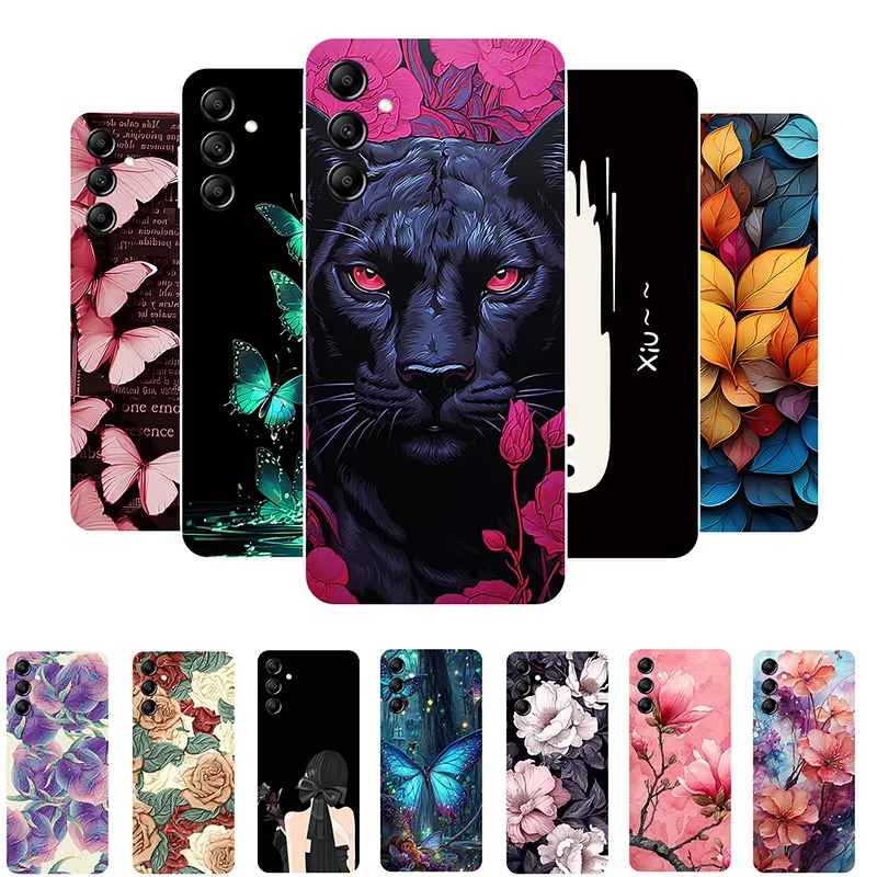 Animal Inspired Soft TPU Silicone Phone Case - Leopard and Panda Design