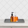 Silicone Pad Draining Tray Flatware Soap Dispenser Holder Silica Gel Makeup Sponge Dish Drying Mat 4