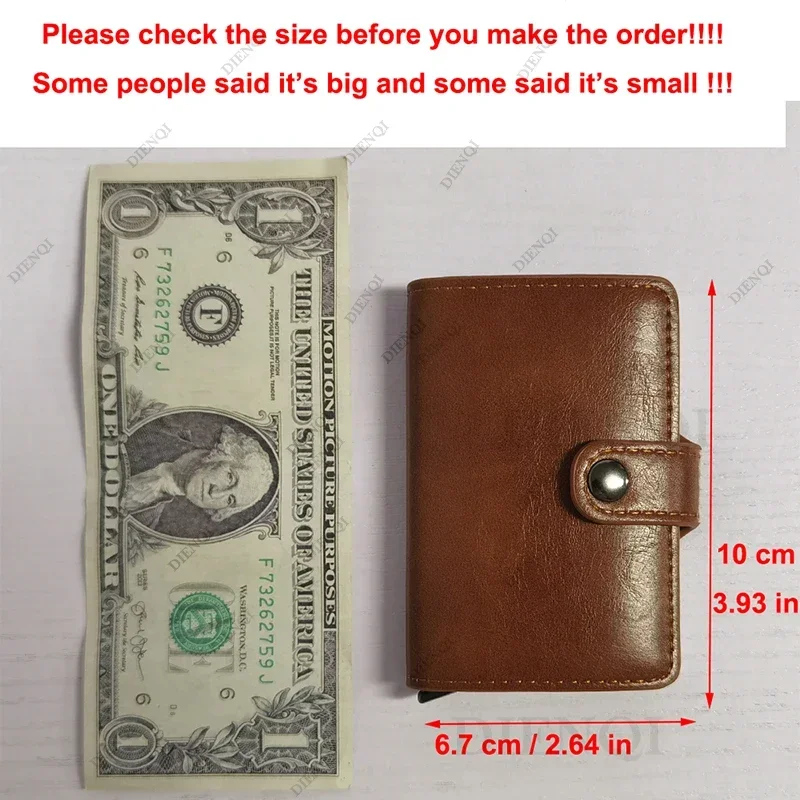 Wallet Card Holder Carbon Fiber Men Rfid Smart Metal Thin Slim Pop Up Minimalist Small Purse