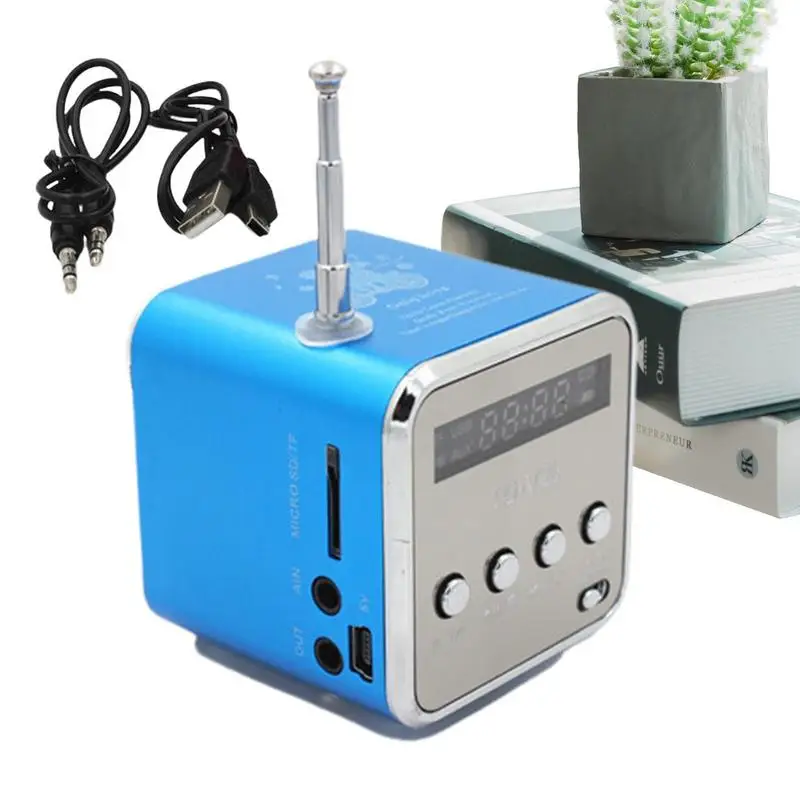 

Portable Travel Speaker Mini 3W LED Display Speaker With TF Card Slot Rechargeable Square Device For USB Flash Disk Small