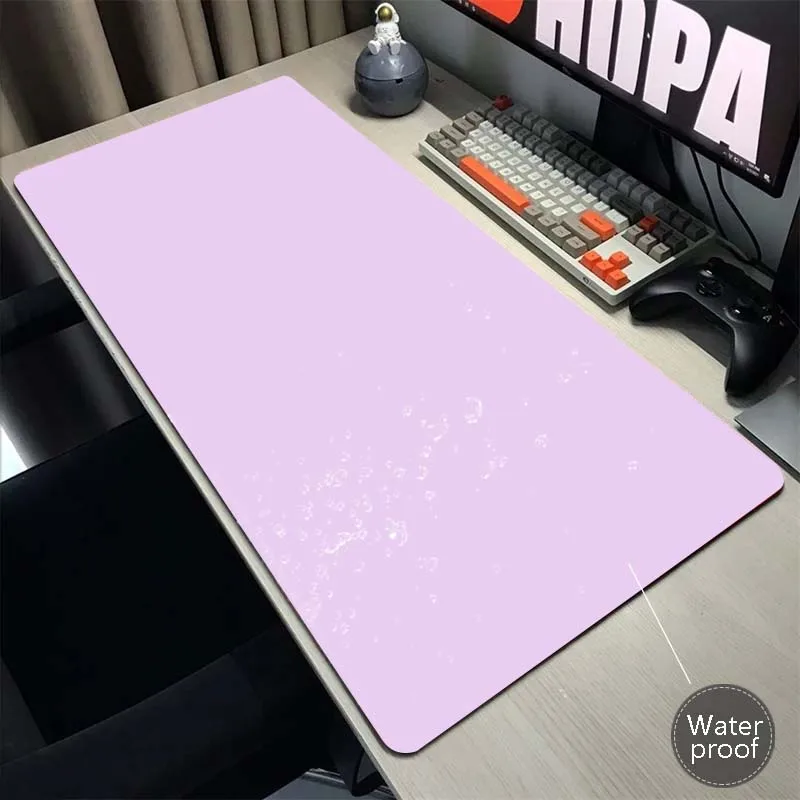 

Computer Game Mousepad Pure Pink Large Mouse Pad Gaming XXL Waterproof Mouse Mat Speed Keyboard Pads Rubber Custom Desk Mat