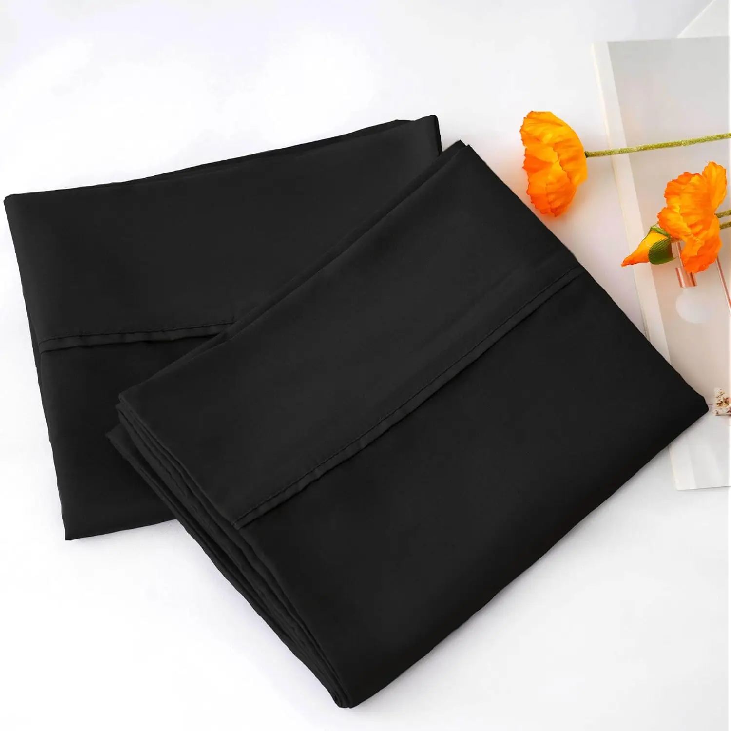 Basics Lightweight Super Soft Easy Care Microfiber Pillow case, Pack of 1, 30" L x 20" W, Pillows Not Included 2