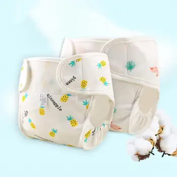 1~8PCS Baby Reusable Diapers 100% Cotton Panties Waterproof Infant Nappies Kid Training Pant Cloth Washable Breathable Nappy 5