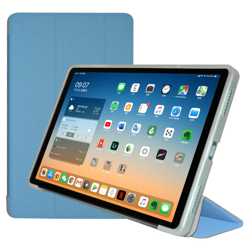 Étui Pour Teclast M50 Pro, 10.1 Inch, Teclast M50 Pro Coque Tablette, Housse De Protection Avec Support Pliable, Porte-Crayon Et Dragonne, Protection Totale. (Rouge