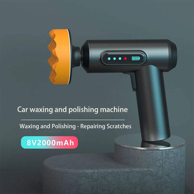 Car Polisher 1 Set Wireless Digital Waxing Machine Car Mounted Small Electric Tools