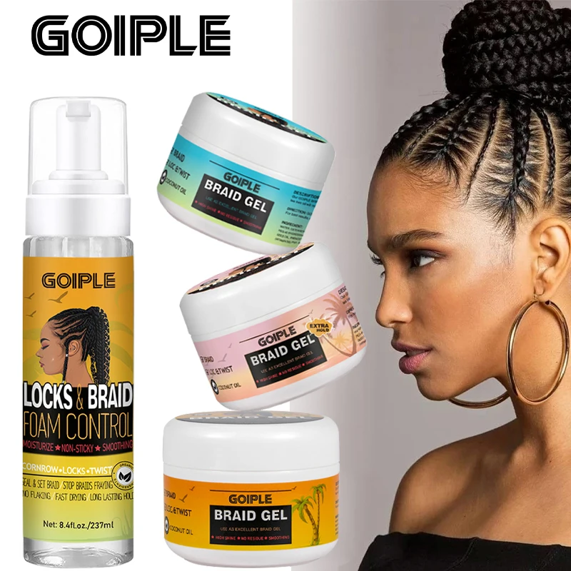 GOIPLE24HourHoldBraidGelFrizzControlFixativeOilCornrowMousse