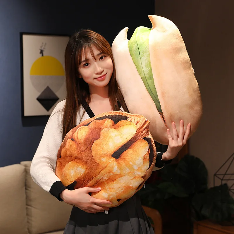 1pc Simulation Nut Plush Toys Peanut Walnut Chestnut Cashew