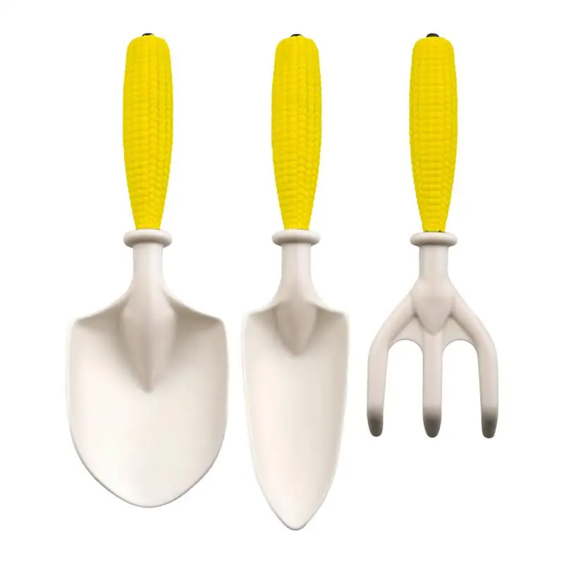 

3Pcs Kids Candy Color Camping And Gardening Tools Horticultural Shove Childrens Beach Tools Trowel Rake Shovel For Children