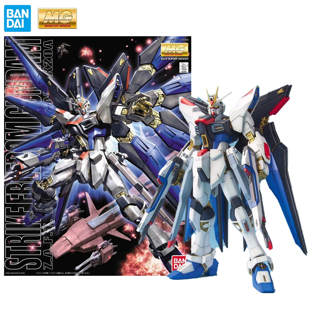 

Original Bandai Gundam MG 1/100 ZGMF-X19A Strike Freedom Gundam Action Figure Model Kit Assemble Birthday Gifts Toy for Children