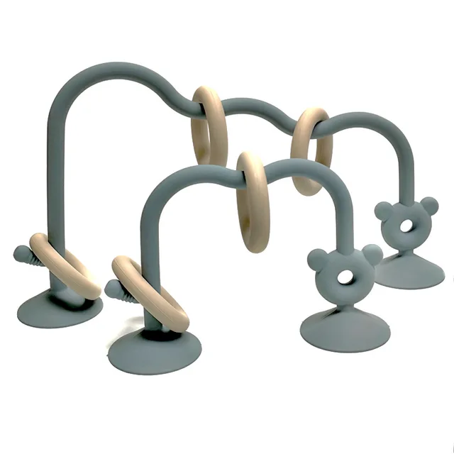 Bébé puzzle enroulement perles jouets silicone meulage jouets visuels pour les enfants peuvent roer éducation précoce enroulement perles ventouse jouets 5