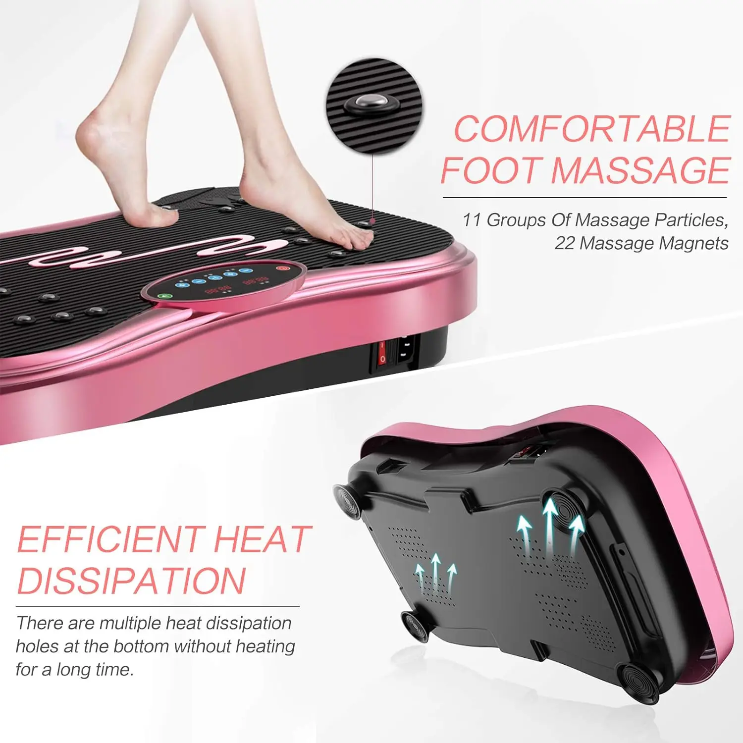 Vibration Plate Exercise Machine Whole Body Workout Vibration Fitness Platform for Home Fitness & Weight Loss + Remote + Loop Re 6