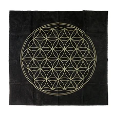 Nappe de Tarot fleur de vie en flanelle, jeu de société populaire, carte d'autel, ange, Oracle, astrologie, tapis de Divination, fournitures artisanales