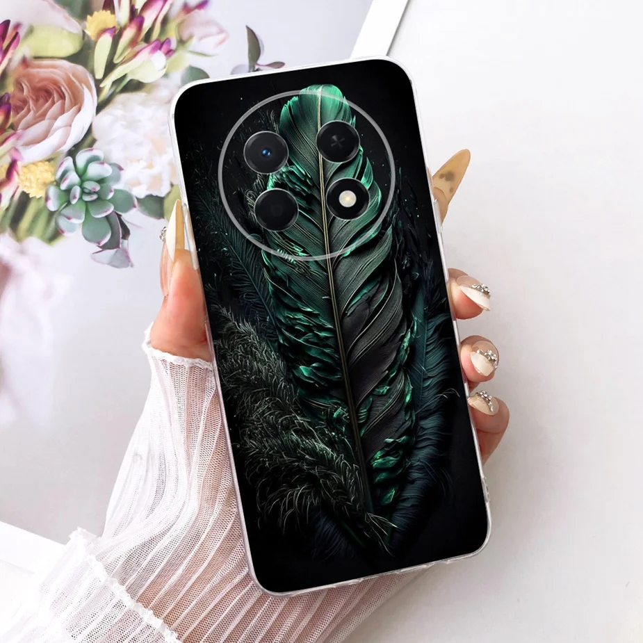 Cute Cat & Peacock Painted Soft Silicone Case - Enhanced Protective Cover