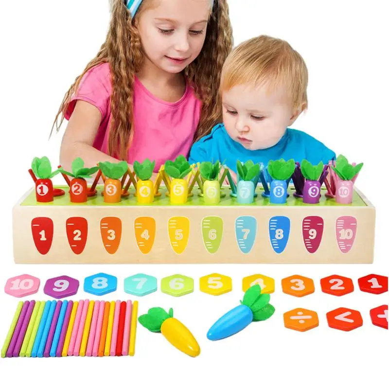 

Carrot Montessori Toy Counting Sticks STEM Fine Motor Skills Toys Montessori Preschool Math Learning Toys Gift For Kids