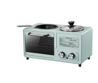 Multifunctional 4-in-1 Breakfast Machine New Three-in-One Electric Oven Toaster Bread Pizza Cake Coffee Maker Home Hotel Use US 1