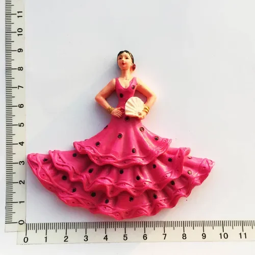 3D Flamingo Tenerife Spagna Frigorifero Magnete Frigo Souvenir turistici Mestieri Artigianali in Resina Fatti a Mano Adesivi magnetici Casa Cucina Decorazione Regalo di Viaggio