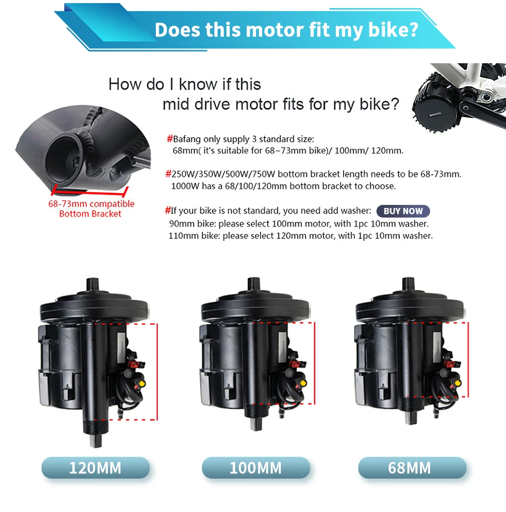 Description Picture 3 of itemBafang Motor 48V 52V 1000W Mid Drive Motor Ebike Electric Motor BBSHD BBS03 eBike Conversion Kit BBS03 52V16AH 13AH 20AH Battery