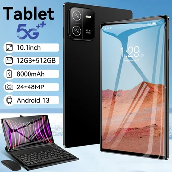 2025 nuova doppia fotocamera Pad 6 Pro, 12 Gb 512 Gb, 24 MP 48 MP HD, 10,1 pollici, scheda collegabile Netcom completa 5G 1