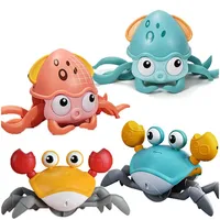 Children Automatic Induction USB Charging Crab Octopus Electric Pet Singing Avoid Obstacles Simulation Crawling Luminous 1