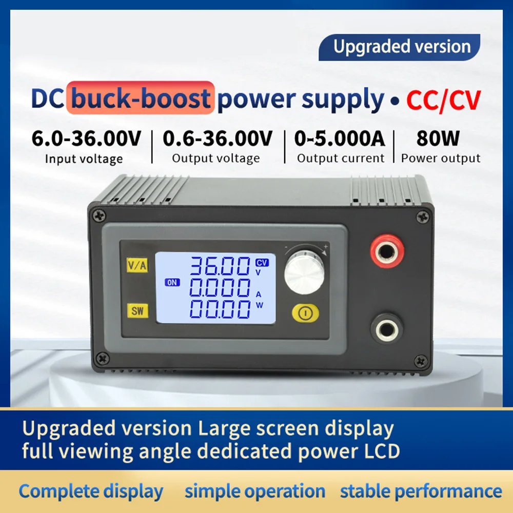 

SK35H SK80H 4A/5A 35/80W DC DC Buck Boost Converter CC CV 0.5-30V 5V 6V 12V 24V Power Module Adjustable Regulated Power supply