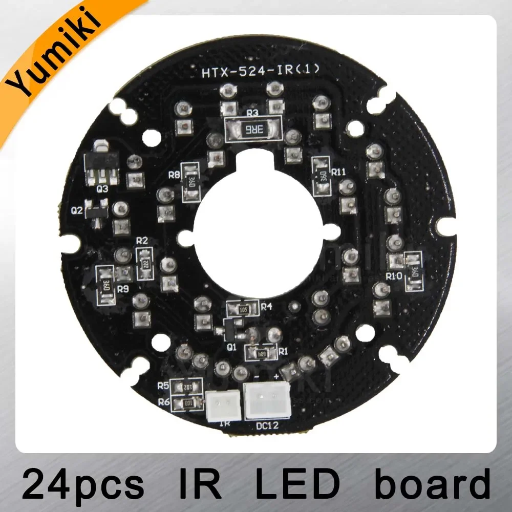 Yumiki Infrared 24 x 5 IR LED board for CCTV cameras night vision (diameter 54mm)