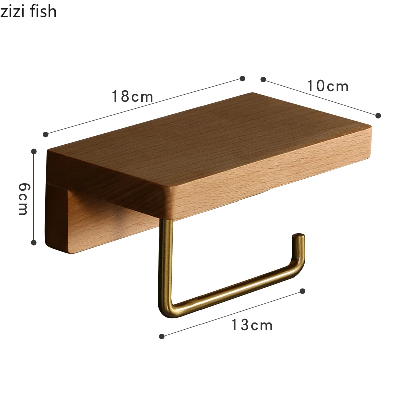 Wooden Napkin Holder Storage Shelf Living Room Solid Wood Non-perforated Paper Towel Rack Wall Tissue Box Toilet Paper Dispenser paper towel holder toilet paper holder toilet roll holder napkin dispenser