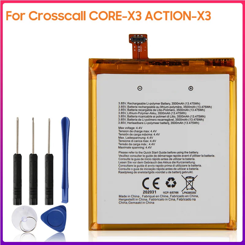 

Original Battery For Crosscall CORE-X3 ACTION-X3 Crosscall Trekker X3 Authentic Phone Battery 3500mAh