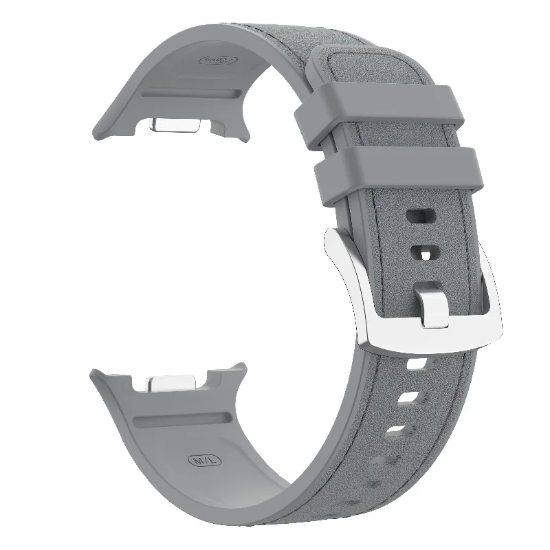 Leather-Like Silicone Fashion Versatile Waterproof Watch Strap