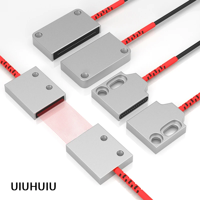 Sensor da Fibra Ótica da Matriz Através do Sensor do Feixe Interruptor Retangular Surge Completamente Largura 10120 mm o